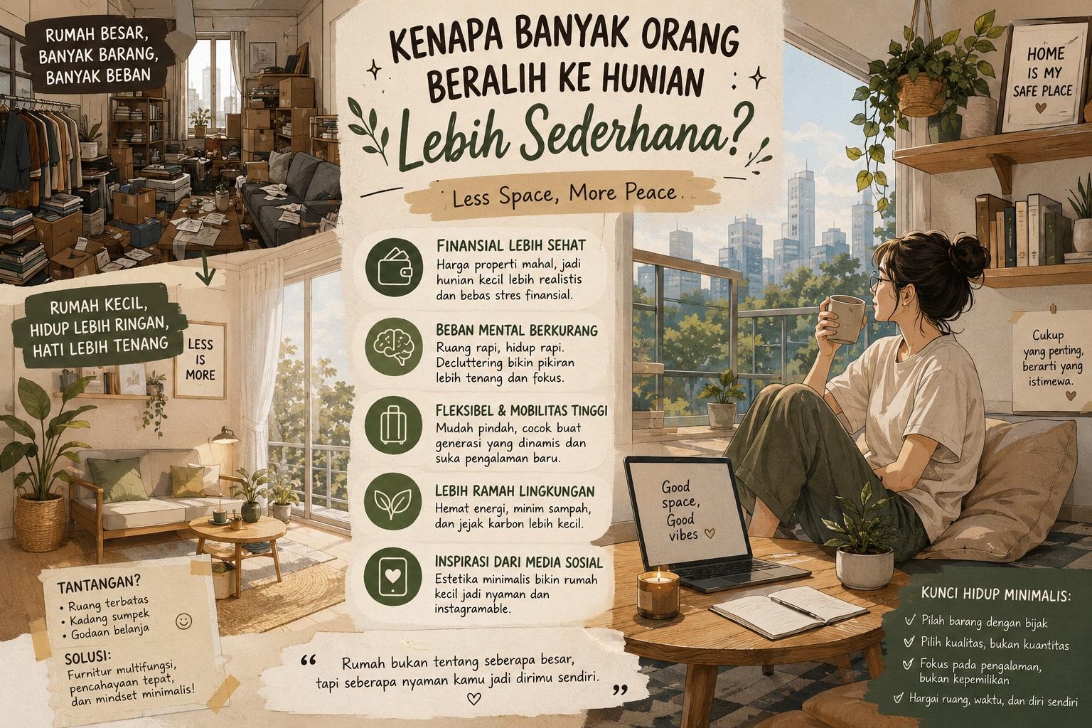 Thumbnail artikel Kenapa Banyak Orang Beralih ke Hunian Lebih Sederhana - Berita & Artikel Rumah Sidoarjo
