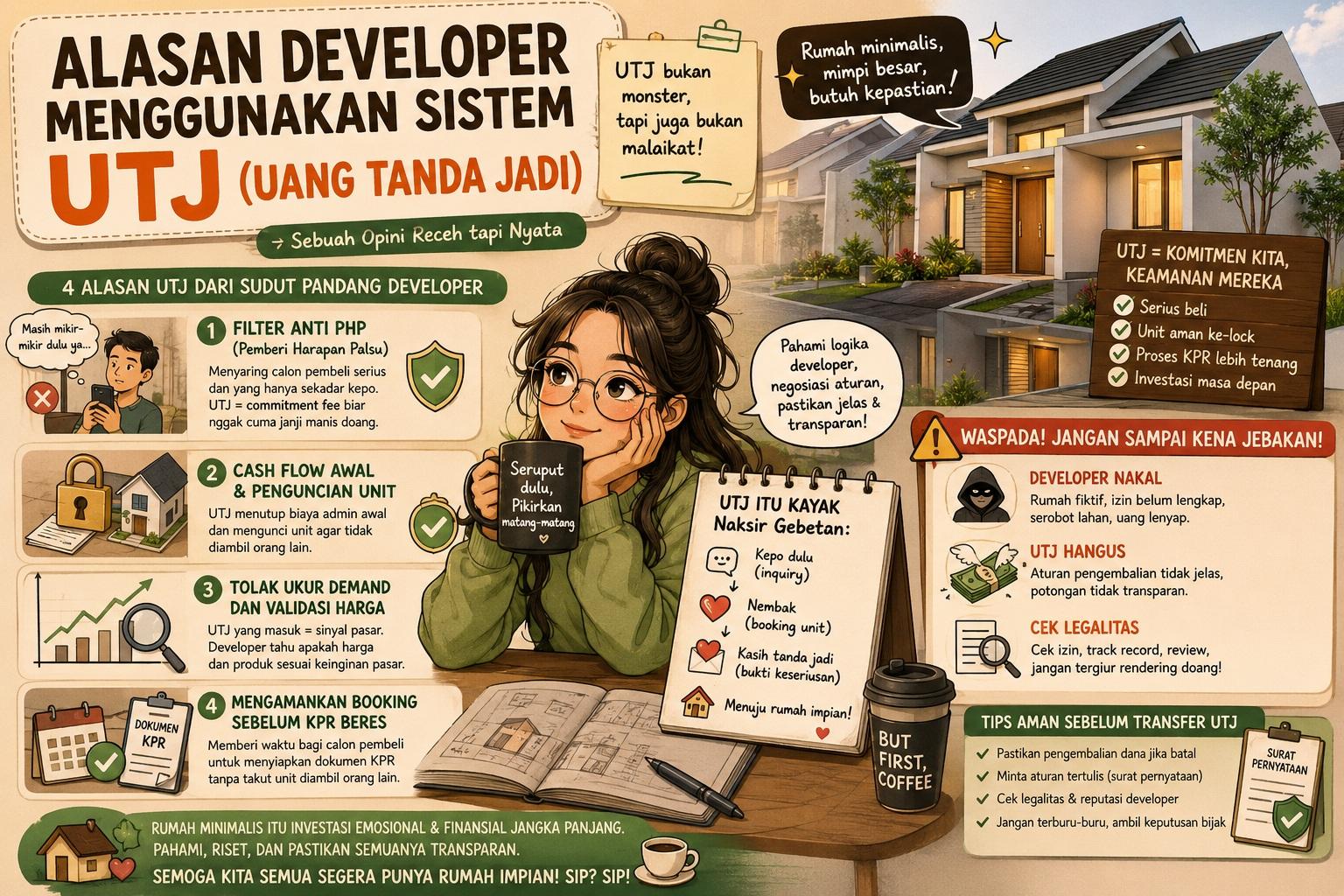 Thumbnail artikel Alasan Developer Menggunakan Sistem UTJ (Uang Tanda Jadi) — Sebuah Opini Receh tapi Nyata - Berita & Artikel Rumah Sidoarjo