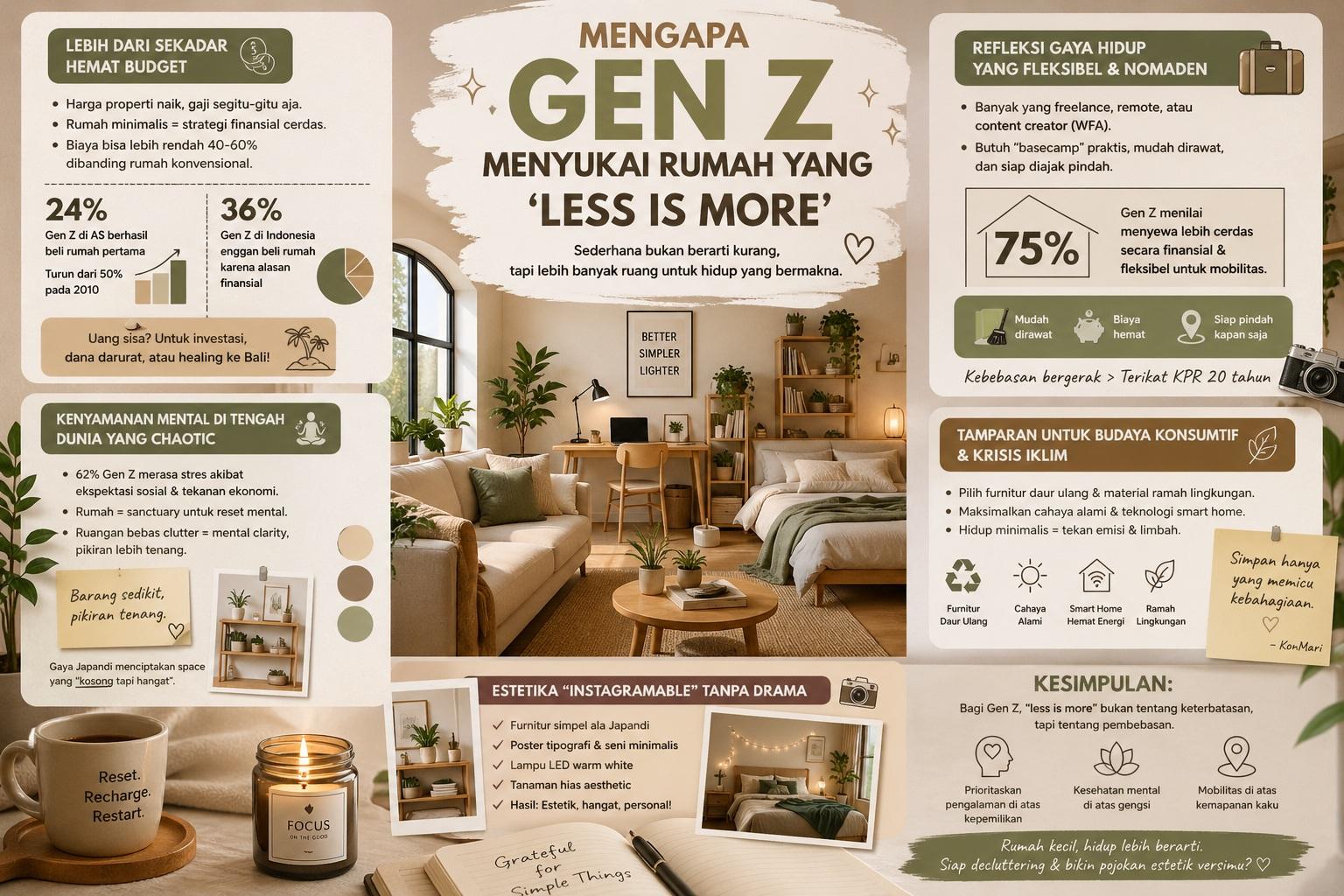 Thumbnail artikel Mengapa Gen Z Menyukai Rumah yang “Less is More” - Berita & Artikel Rumah Sidoarjo