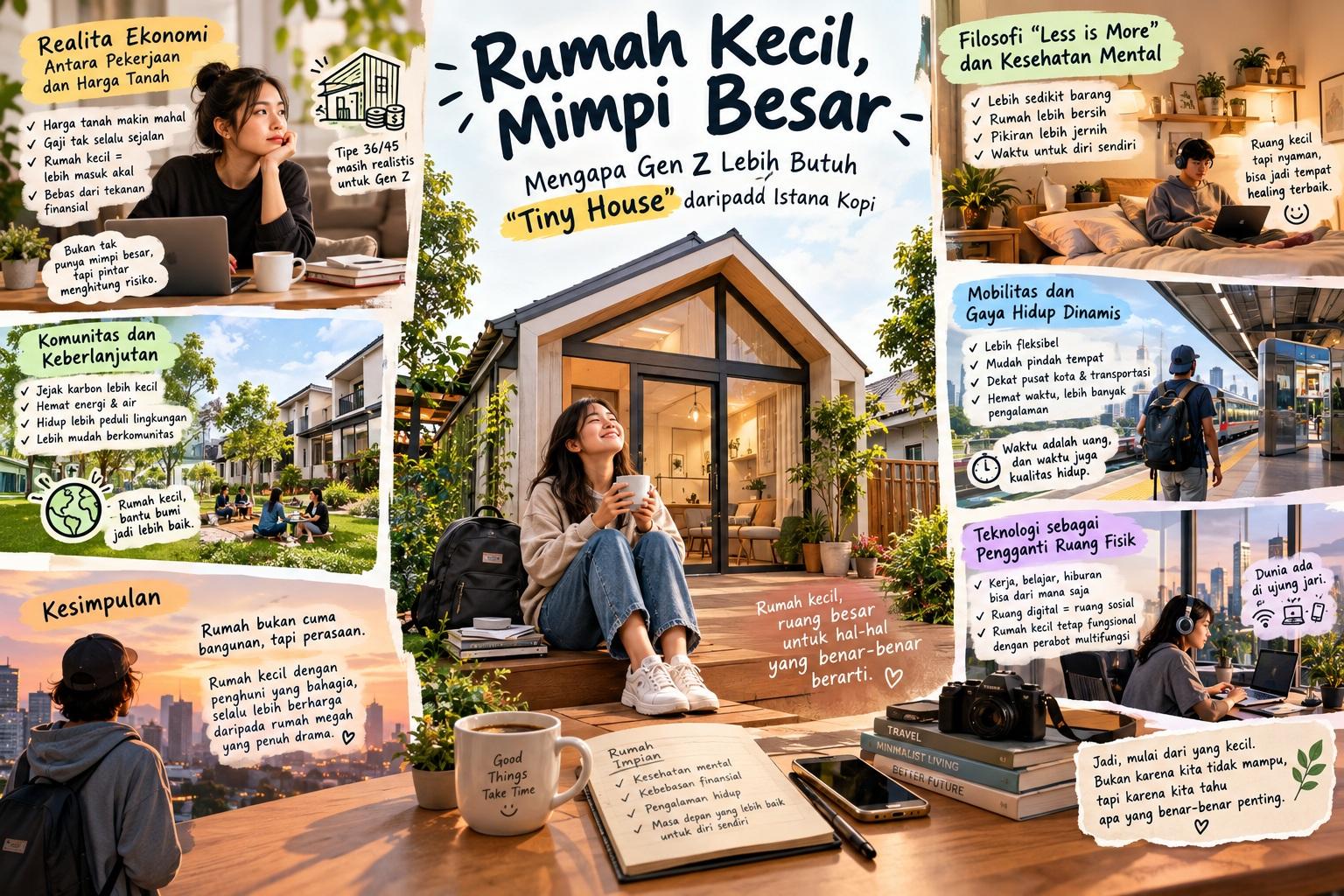 Thumbnail artikel Rumah Kecil, Mimpi Besar: Mengapa Gen Z Lebih Butuh 'Tiny House' daripada Istana Kopi - Berita & Artikel Rumah Sidoarjo