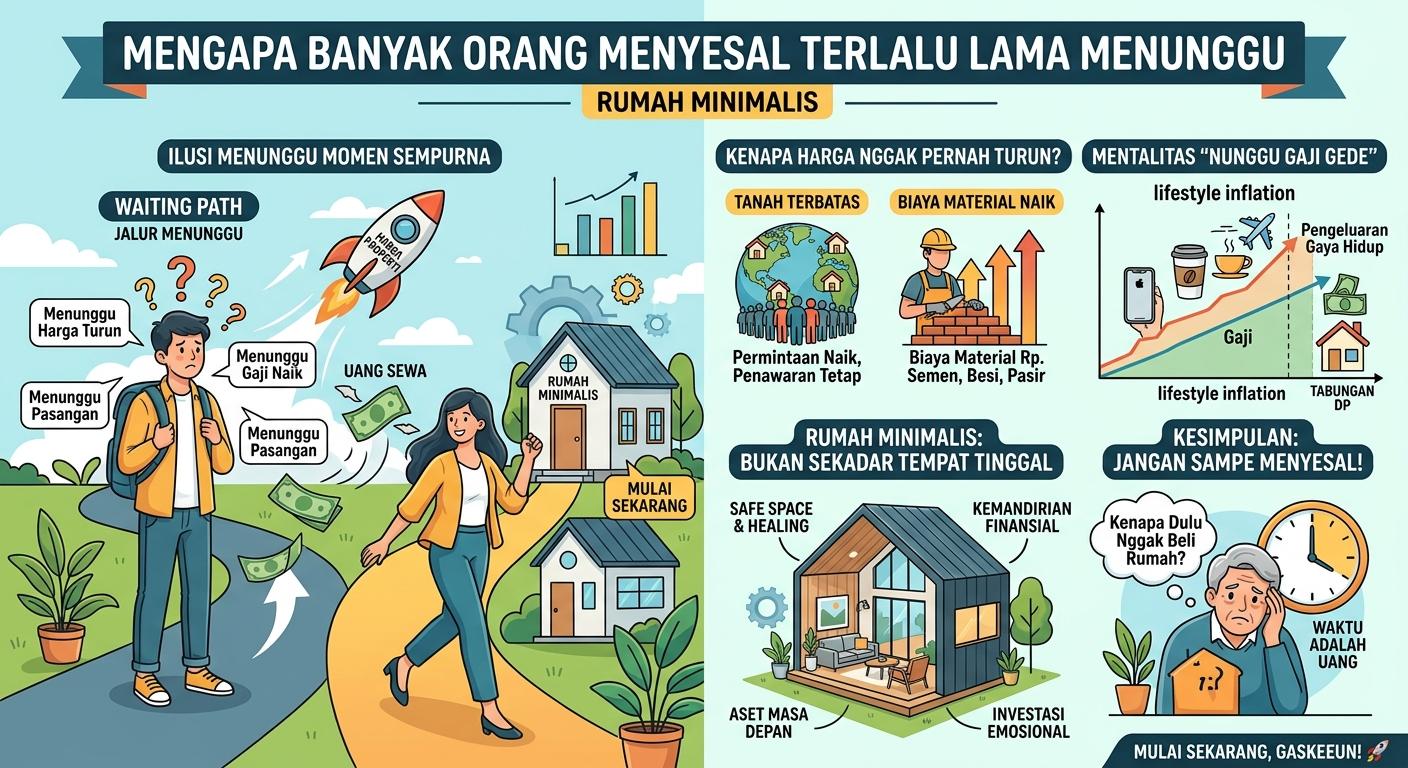 Thumbnail artikel Mengapa Banyak Orang Menyesal Terlalu Lama Menunggu - Berita & Artikel Rumah Sidoarjo