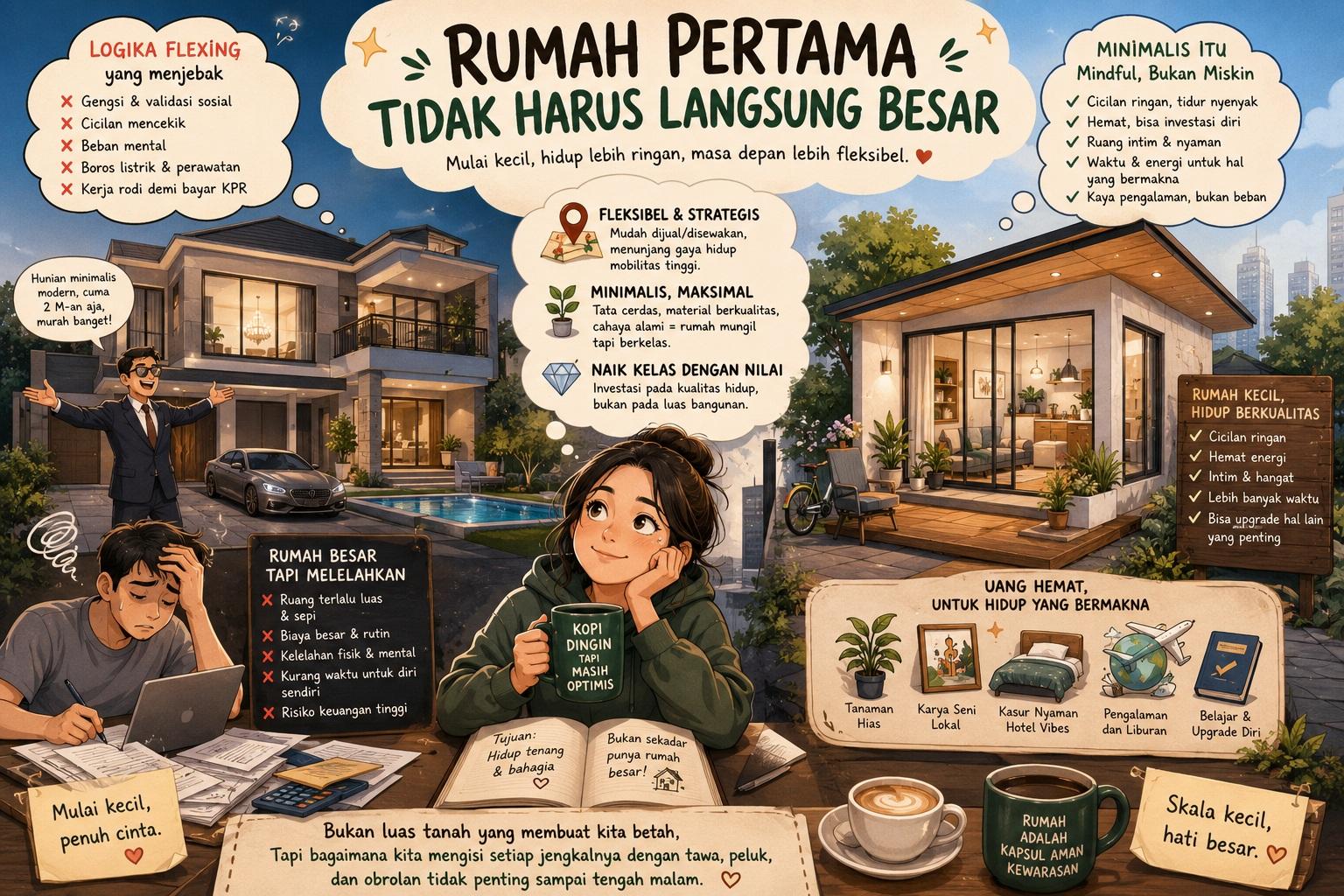 Thumbnail artikel Mengapa Rumah Pertama Tidak Harus Langsung Besar - Berita & Artikel Rumah Sidoarjo