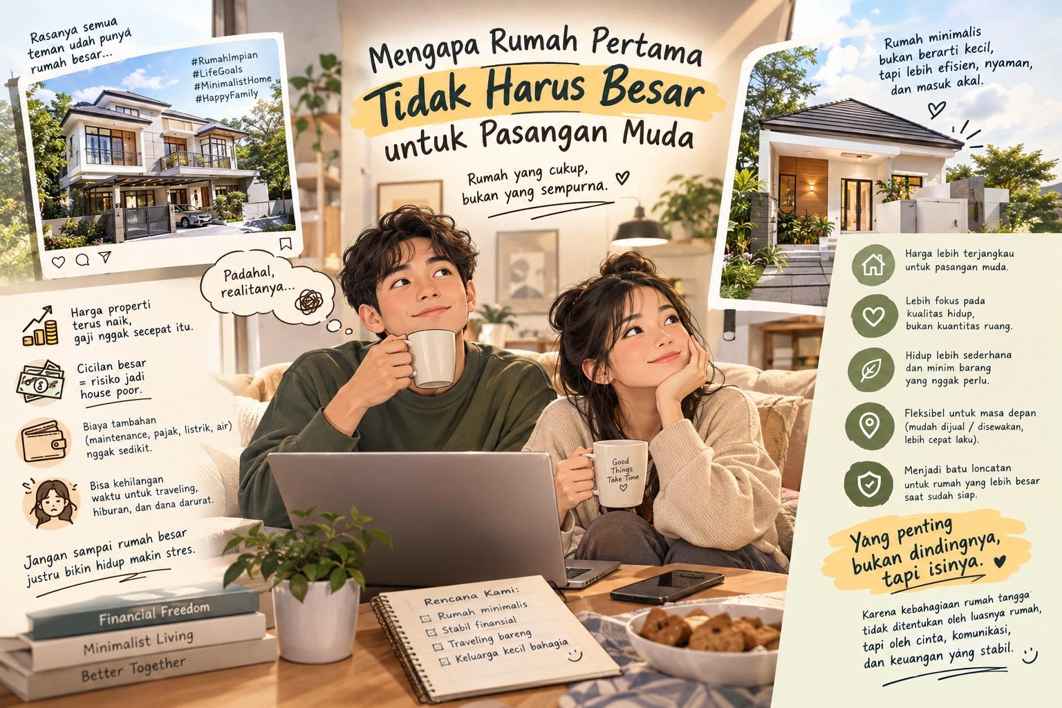 Thumbnail artikel Mengapa Rumah Pertama Tidak Harus Besar untuk Pasangan Muda - Berita & Artikel Rumah Sidoarjo