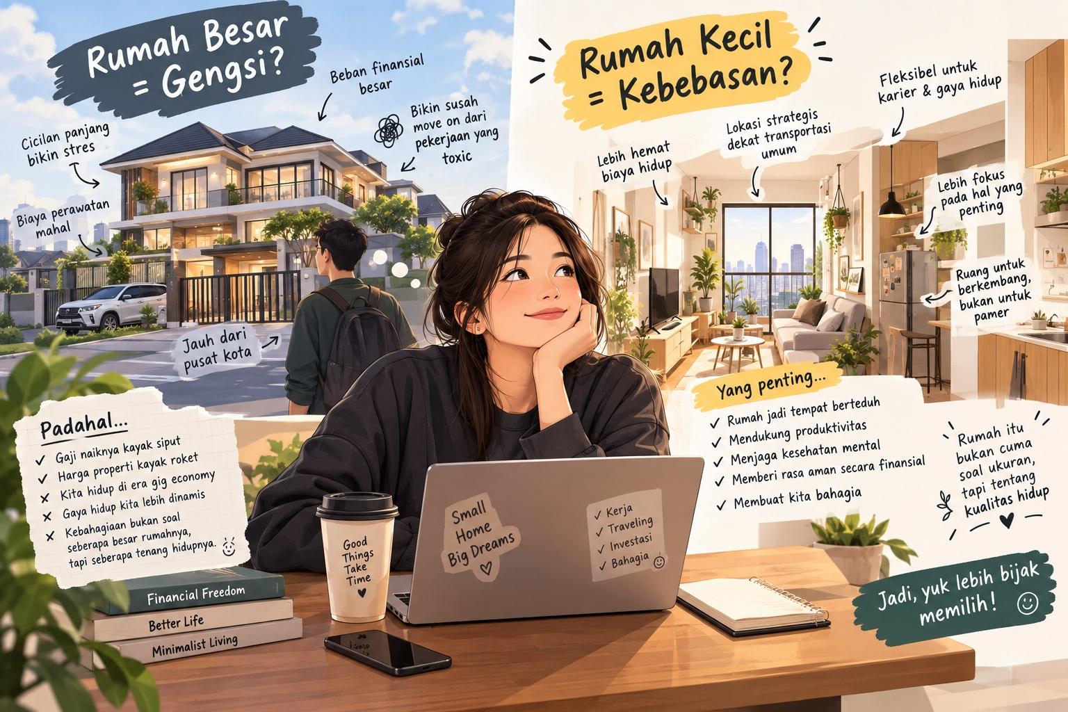 Thumbnail artikel Mengapa Generasi Muda Tidak Harus Memiliki Rumah yang Besar - Berita & Artikel Rumah Sidoarjo