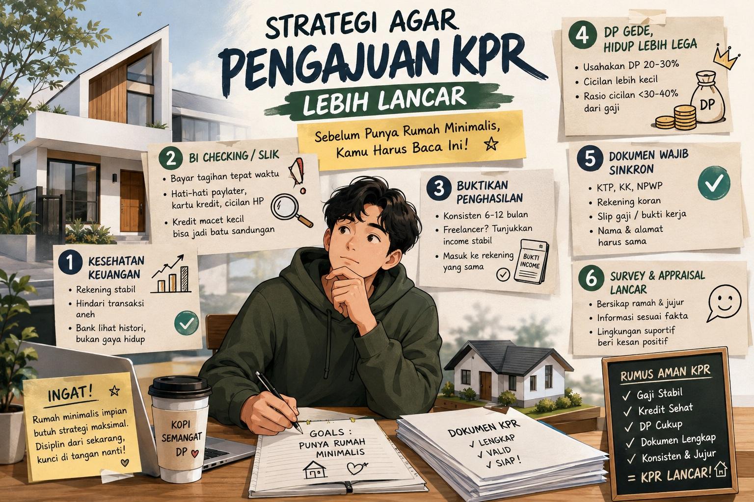 Thumbnail artikel Strategi Agar Pengajuan KPR Lebih Lancar: Sebelum Punya Rumah Minimalis, Kamu Harus Baca Ini - Berita & Artikel Rumah Sidoarjo