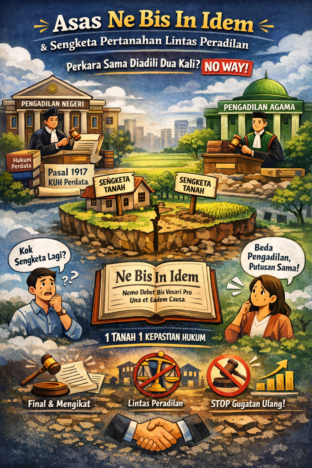 Thumbnail artikel Asas Ne Bis In Idem dan Sengketa Pertanahan Lintas Peradilan: Jangan Sampai Perkara yang Sama Diadili Dua Kali - Berita & Artikel Rumah Sidoarjo