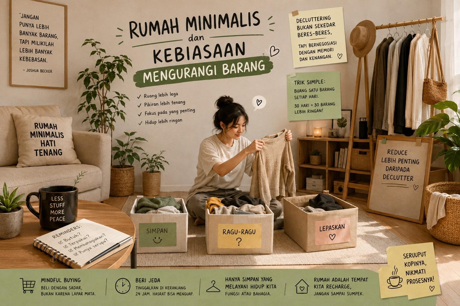 Thumbnail artikel Rumah Minimalis dan Kebiasaan Mengurangi Barang - Berita & Artikel Rumah Sidoarjo