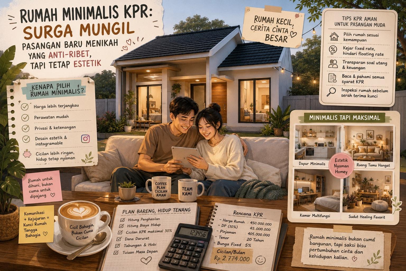 Thumbnail artikel Rumah Minimalis KPR: Surga Mungil Pasangan Baru Menikah yang Anti-Ribet, Tapi Tetap Estetik - Berita & Artikel Rumah Sidoarjo