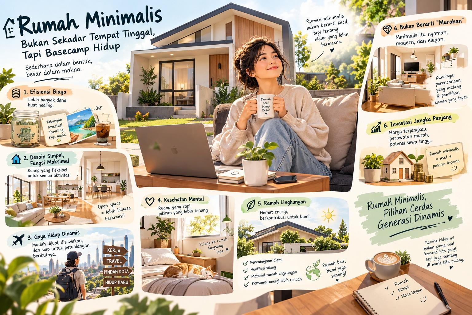Thumbnail artikel Keuntungan Rumah Minimalis bagi Milenial dengan Gaya Hidup Dinamis - Berita & Artikel Rumah Sidoarjo