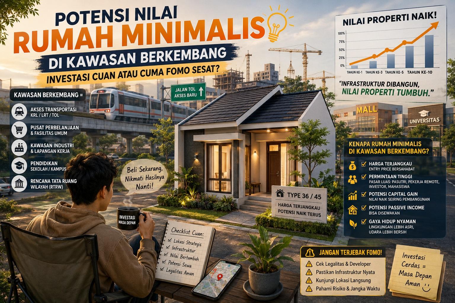 Thumbnail artikel Potensi Nilai Rumah Minimalis di Kawasan Berkembang: Investasi Cuan atau Cuma FOMO Sesaat? - Berita & Artikel Rumah Sidoarjo