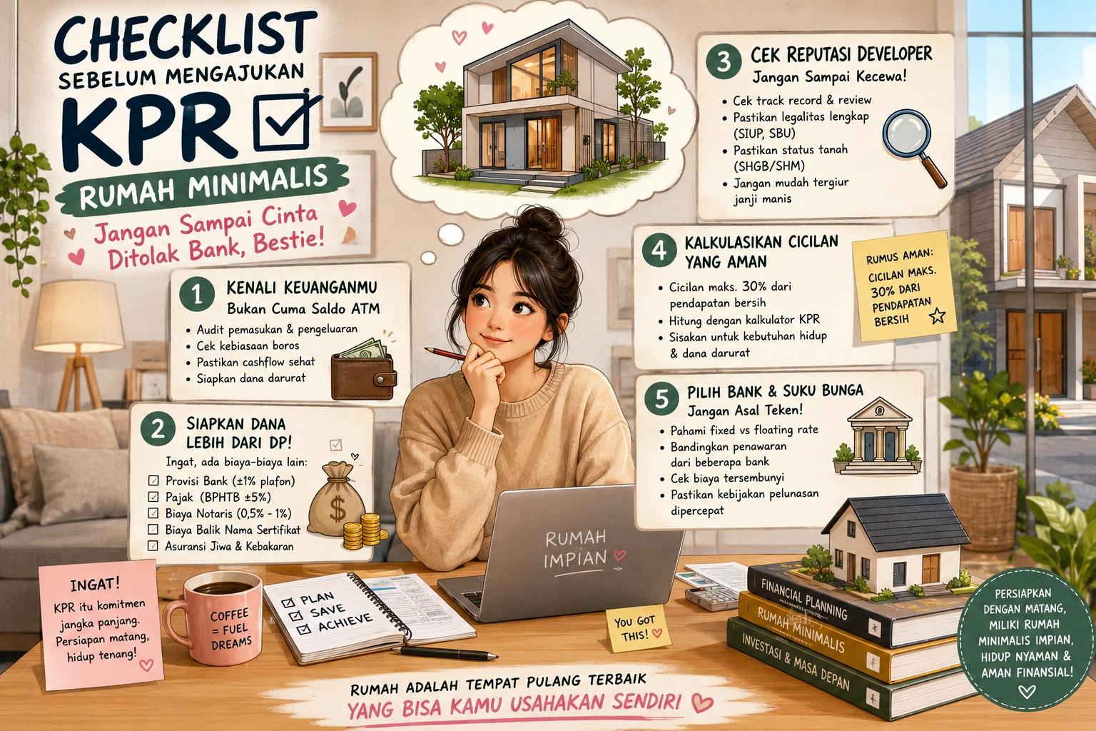 Thumbnail artikel Checklist Sebelum Mengajukan KPR Rumah Minimalis: Jangan Sampai Cinta Ditolak Bank, Bestie! - Berita & Artikel Rumah Sidoarjo