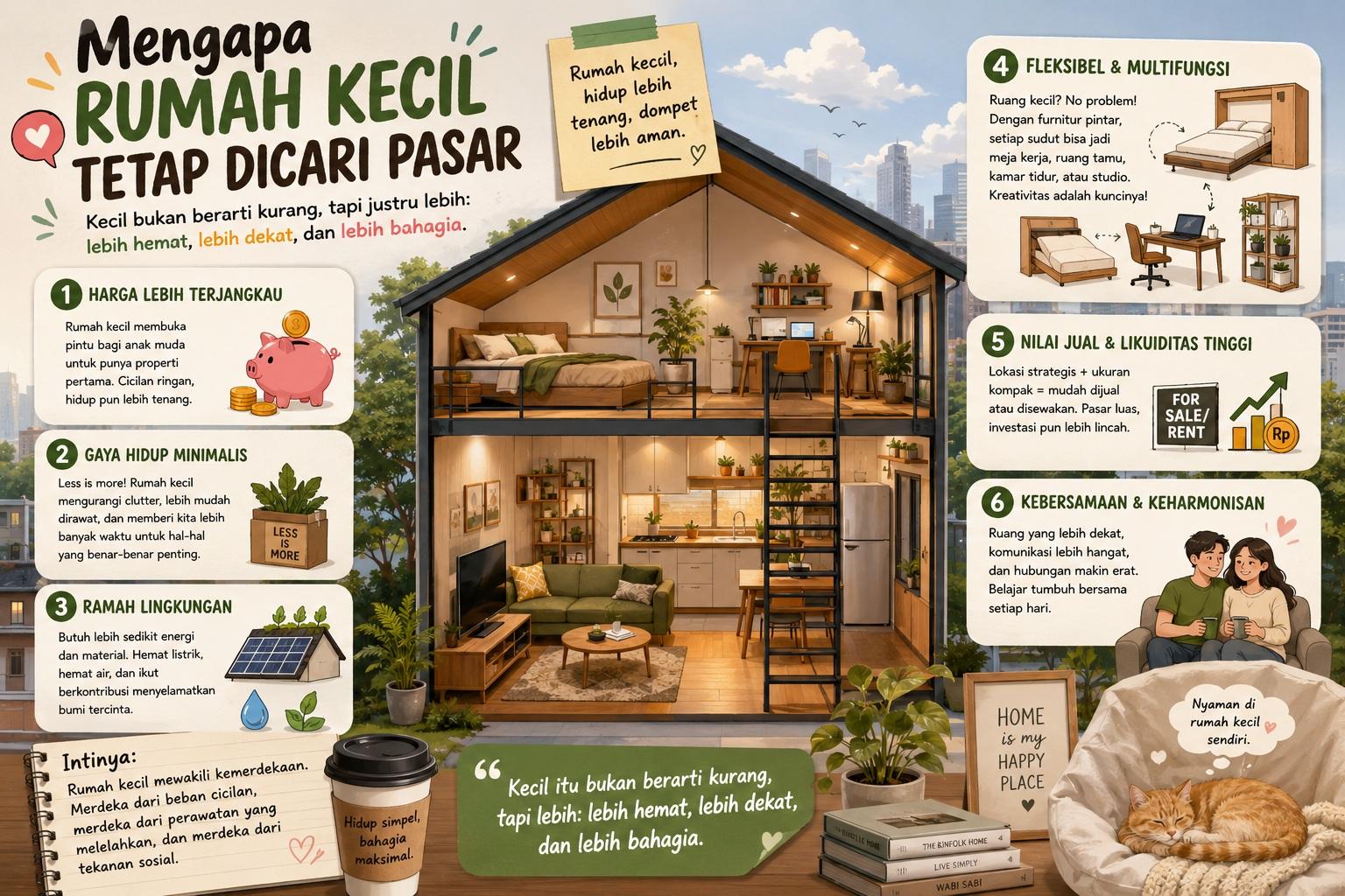 Thumbnail artikel Mengapa Rumah Kecil Tetap Dicari Pasar - Berita & Artikel Rumah Sidoarjo