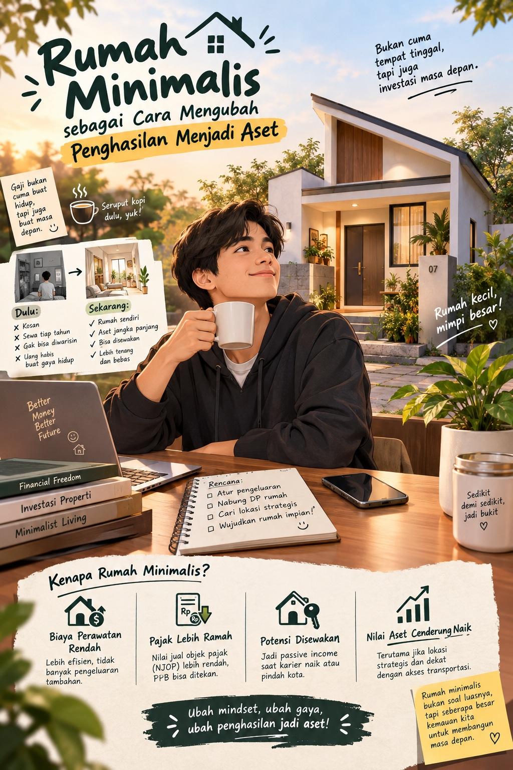 Thumbnail artikel Rumah Minimalis sebagai Cara Mengubah Penghasilan Menjadi Aset - Berita & Artikel Rumah Sidoarjo