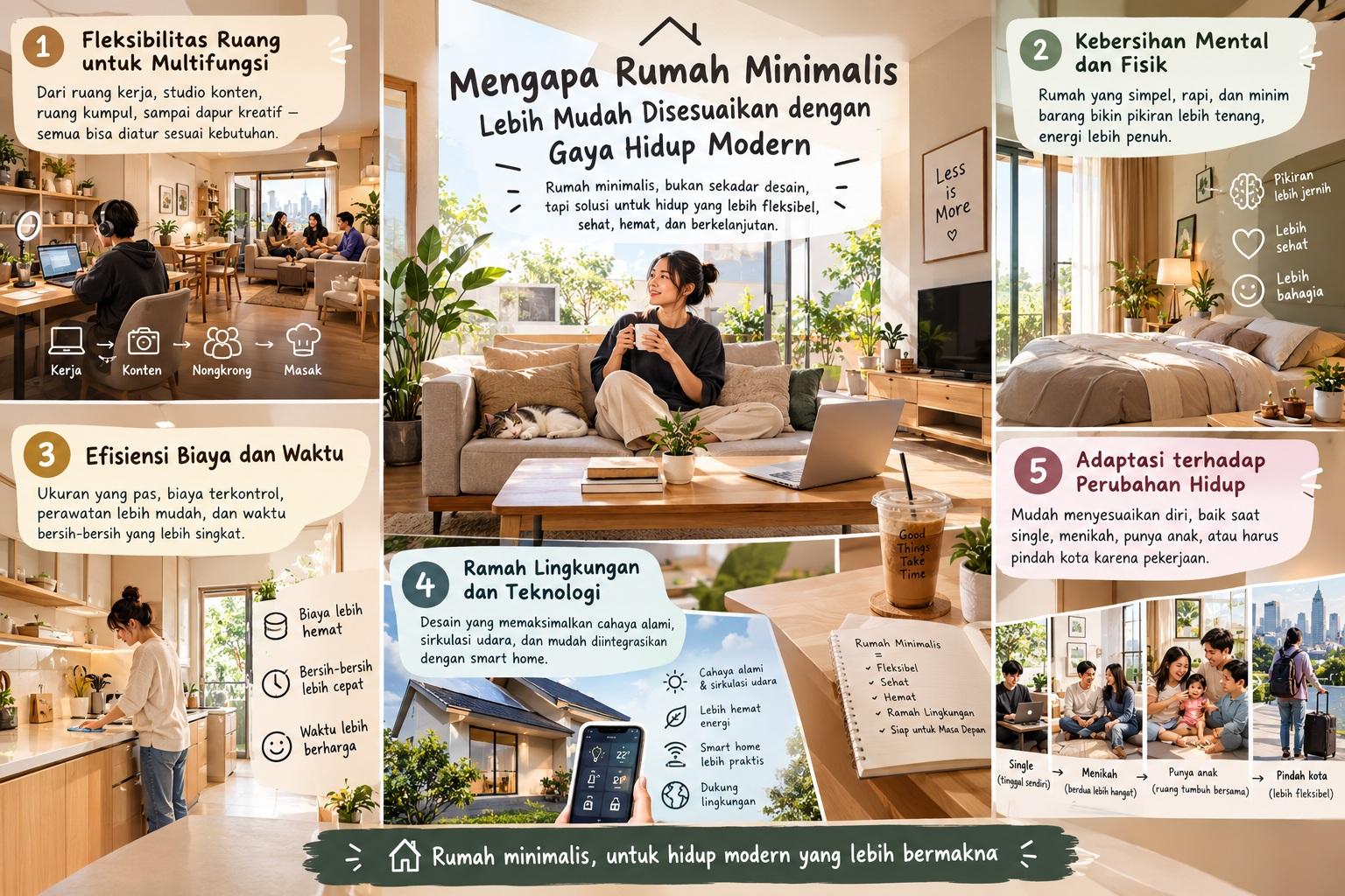 Thumbnail artikel Mengapa Rumah Minimalis Lebih Mudah Disesuaikan dengan Gaya Hidup Modern - Berita & Artikel Rumah Sidoarjo