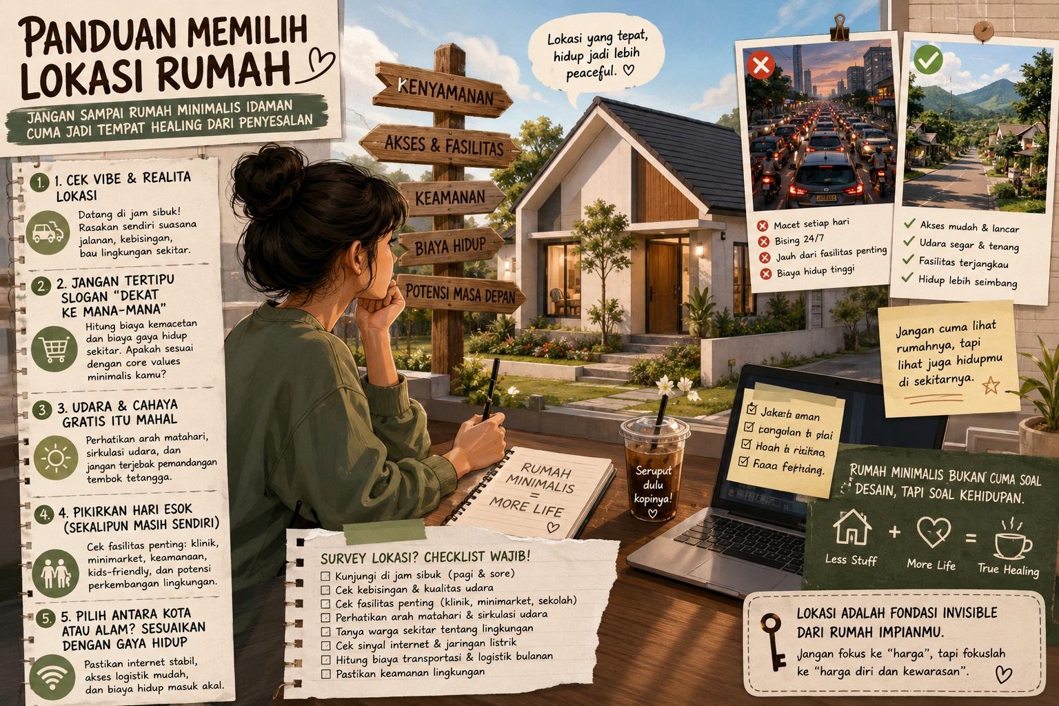 Thumbnail artikel Panduan Menentukan Lokasi Rumah: Jangan Sampai Rumah Minimalis Idaman Cuma Jadi Tempat Healing dari Penyesalan - Berita & Artikel Rumah Sidoarjo