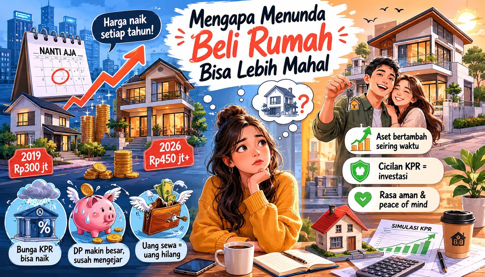 Thumbnail artikel Mengapa Menunda Beli Rumah Bisa Lebih Mahal  - Berita & Artikel Rumah Sidoarjo