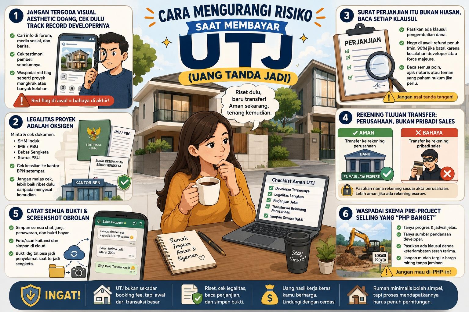 Thumbnail artikel Cara Mengurangi Risiko Saat Membayar UTJ (uang tanda jadi) - Berita & Artikel Rumah Sidoarjo