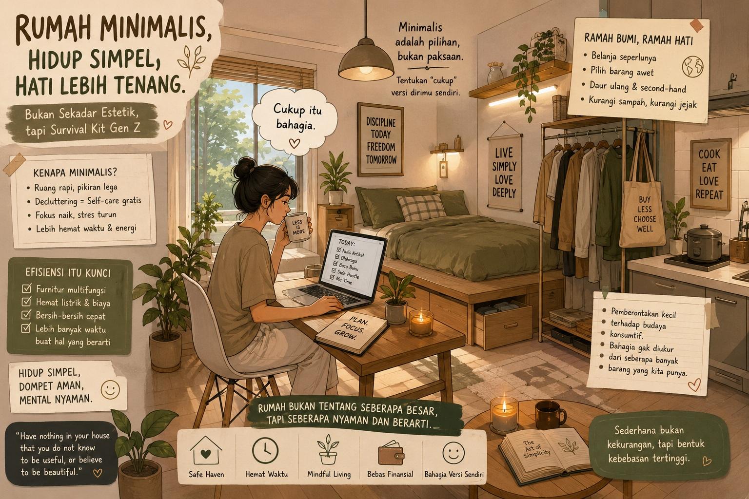 Thumbnail artikel Rumah Minimalis dan Gaya Hidup Sederhana yang Efisien: Bukan Sekadar Estetik, tapi Survival Kit Gen Z - Berita & Artikel Rumah Sidoarjo