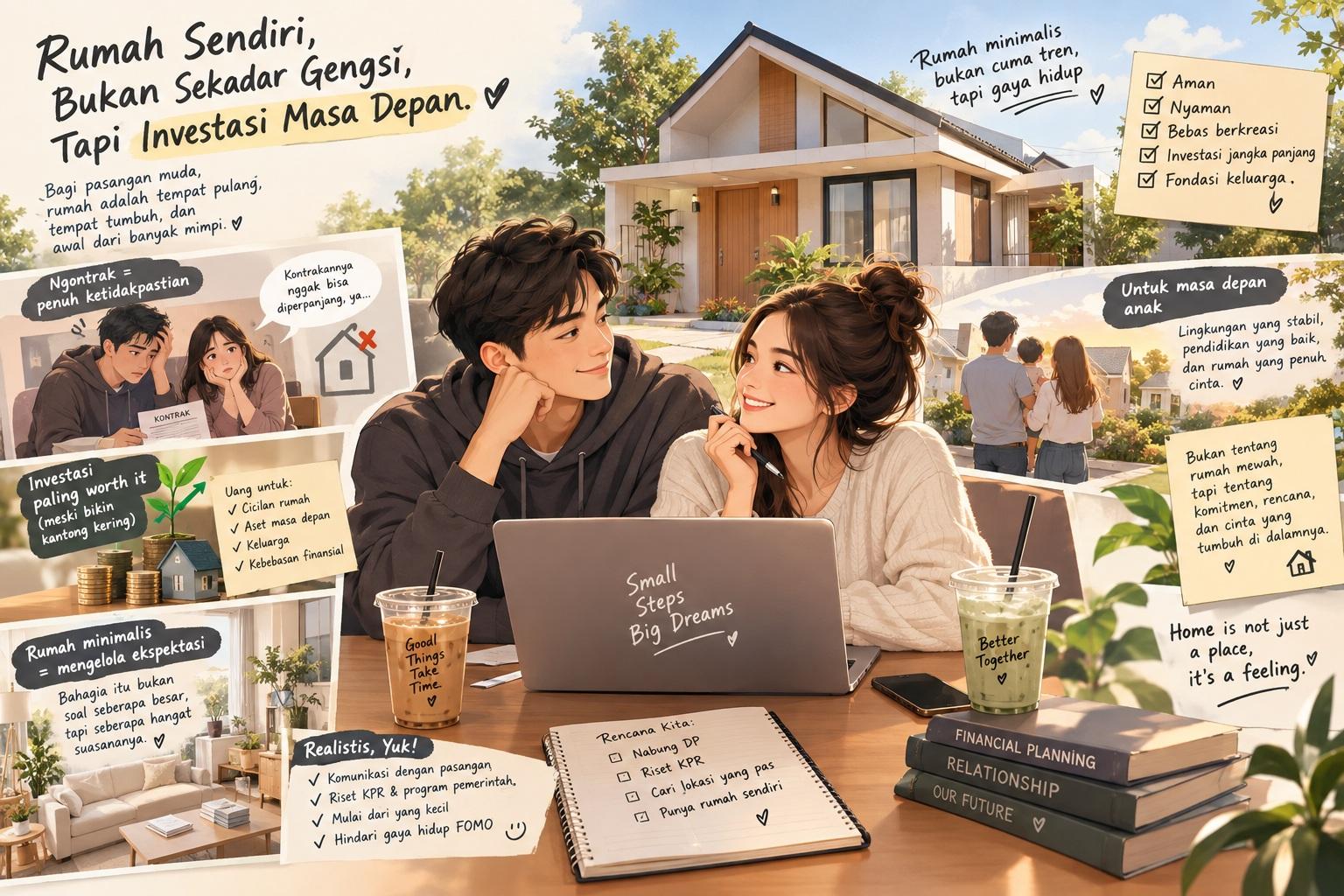 Thumbnail artikel Pentingnya Memiliki Hunian Sendiri bagi Pasangan Muda: Antara Gengsi, Logika, dan Kenyamanan - Berita & Artikel Rumah Sidoarjo