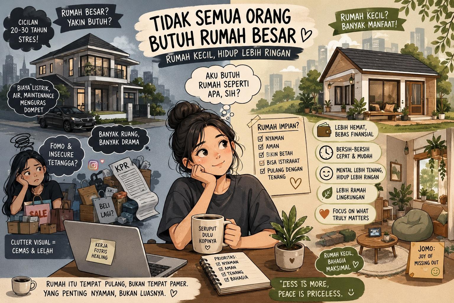 Thumbnail artikel Tidak Semua Orang Butuh Rumah Besar - Berita & Artikel Rumah Sidoarjo
