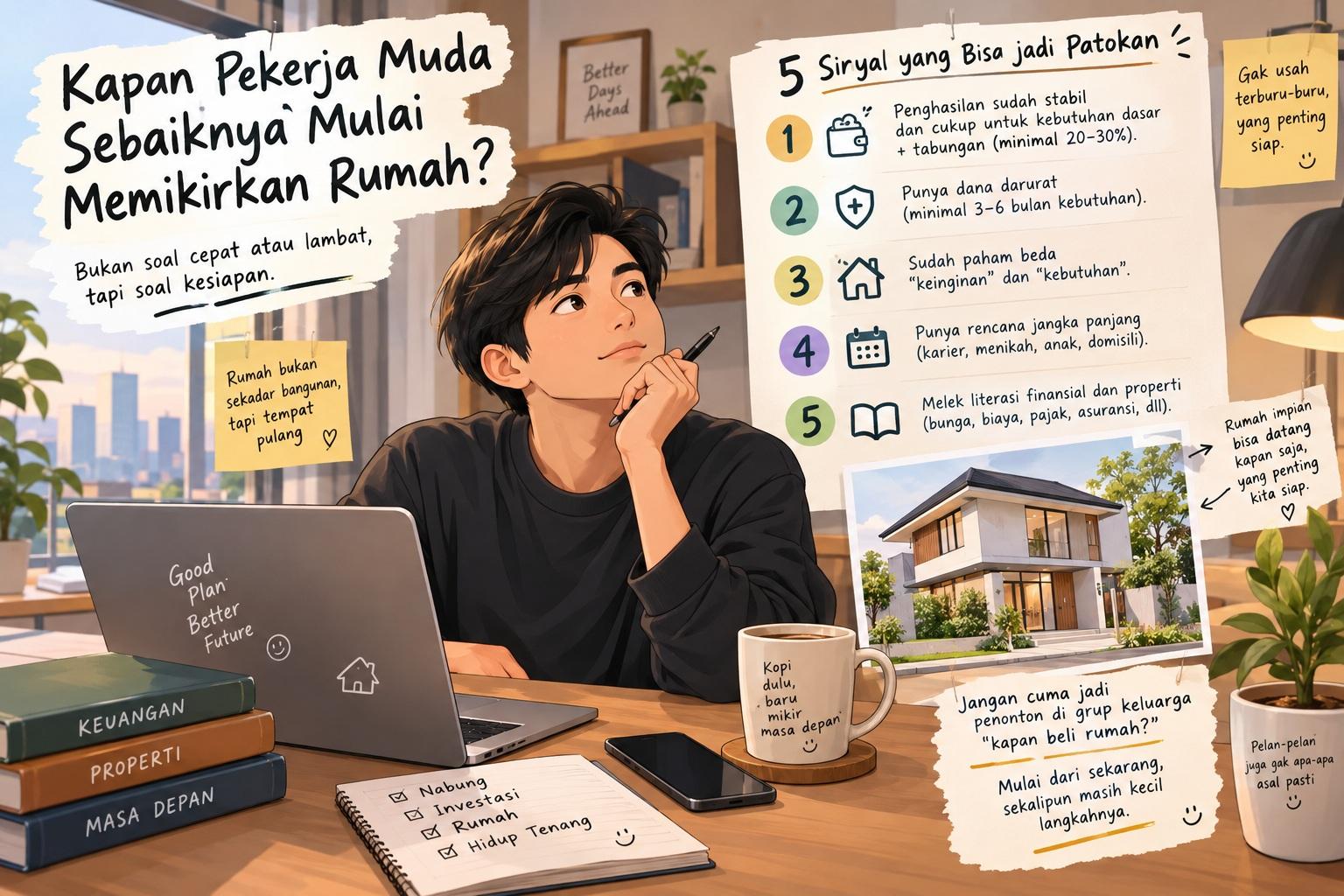 Thumbnail artikel Kapan Pekerja Muda Sebaiknya Mulai Memikirkan Rumah? - Berita & Artikel Rumah Sidoarjo