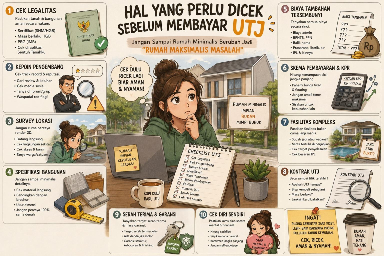 Thumbnail artikel Hal yang Perlu Dicek Sebelum Membayar UTJ: Jangan Sampai Rumah Minimalis Berubah Jadi “Rumah Maksimalis Masalah” - Berita & Artikel Rumah Sidoarjo