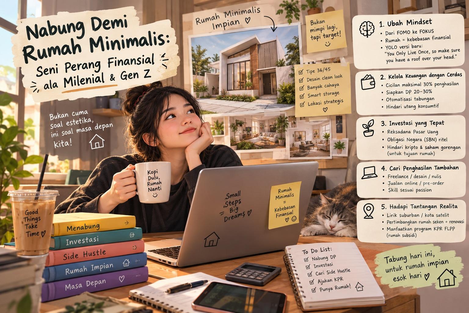 Thumbnail artikel Nabung Demi Rumah Minimalis: Seni Perang Finansial ala Milenial & Gen Z - Berita & Artikel Rumah Sidoarjo