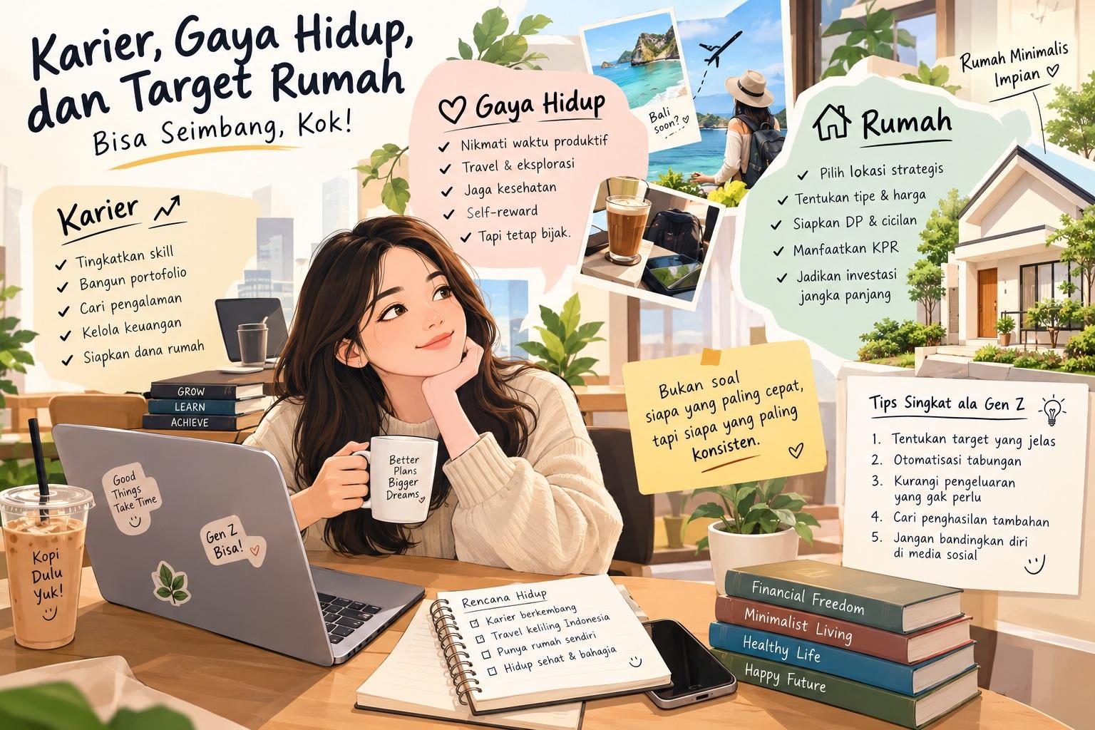 Thumbnail artikel Cara Menyeimbangkan Karier, Gaya Hidup, dan Target Membeli Rumah - Berita & Artikel Rumah Sidoarjo