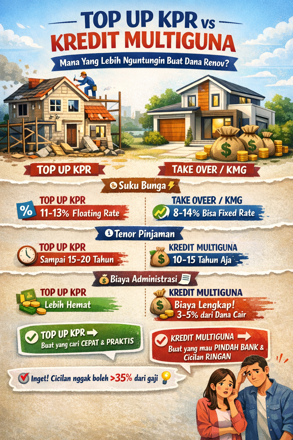 Thumbnail artikel Top Up KPR vs Kredit Multiguna - Berita & Artikel Rumah Sidoarjo